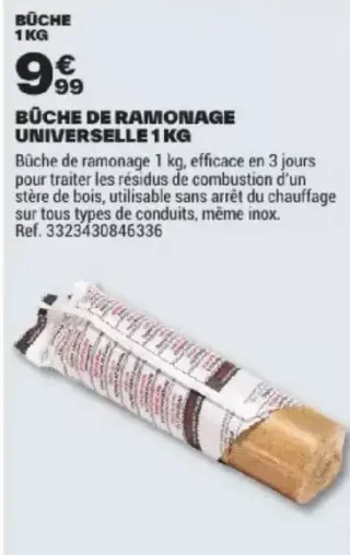 Bûche de ramonage universelle 1 kg Ecofeu