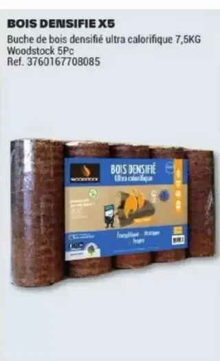 Bois densifié ultra calorifique Woodstock X5