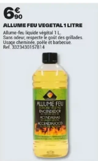 Allume feu vegetal Cheminett 1 litre