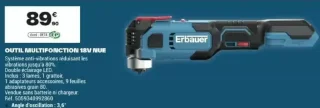 Outil multifonction Erbauer 18V nue