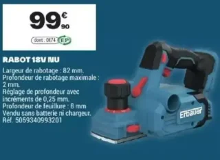 Rabot Erbauer 18V nu