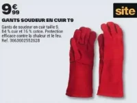 GANTS SOUDEUR EN CUIR T9