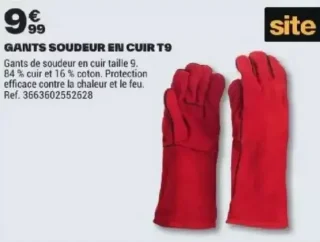 GANTS SOUDEUR EN CUIR T9