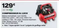COMPRESSEUR 6L 1,5CV Quartz Classic