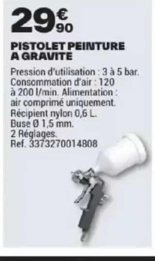 PISTOLET PEINTURE A GRAVITE Redif