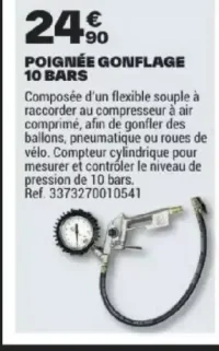 POIGNÉE GONFLAGE 10 BARS Redif