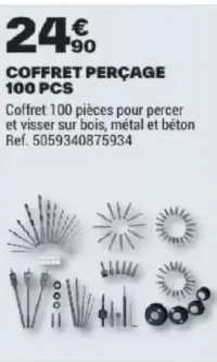 COFFRET PERÇAGE 100 PCS