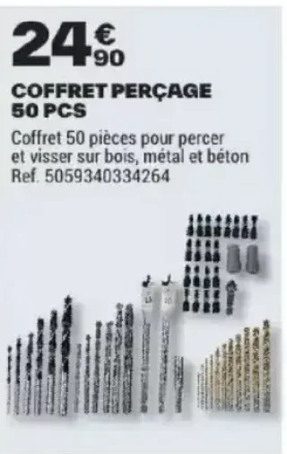 COFFRET PERÇAGE 50 PCS