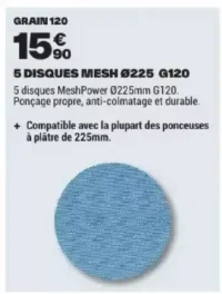 Norton 5 Disques Mesh Ø225 G120