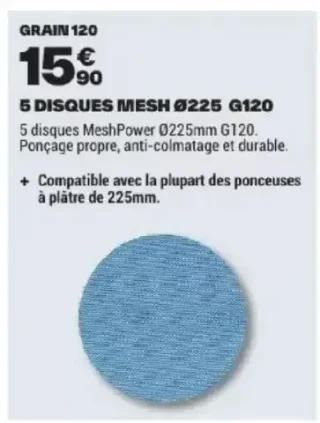 Norton 5 Disques Mesh Ø225 G120