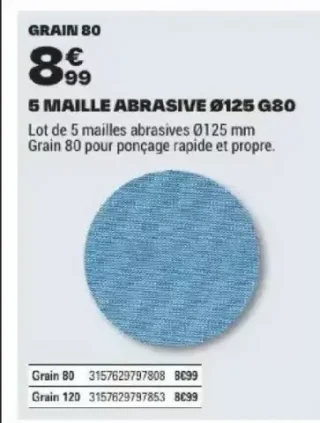 Norton 5 Maille Abrasive Ø125 G80