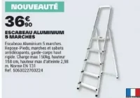 ESCABEAU ALUMINIUM 5 MARCHES