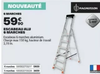 ESCABEAU ALU 6 MARCHES