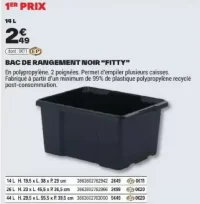 BAC DE RANGEMENT NOIR "FITTY"