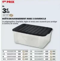 BOÎTE DE RANGEMENT AVEC COUVERCLE