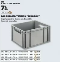 BAC DE MANUTENTION "EUROBOX"
