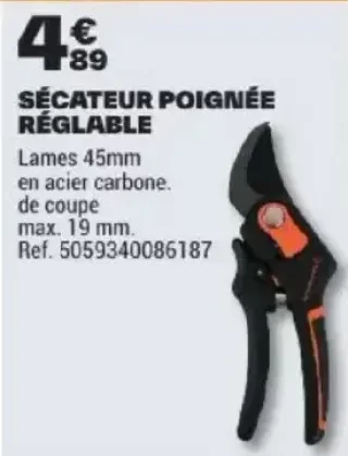Sécateur poignée réglable Magnusson