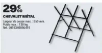 Chevalet métal Magnusson