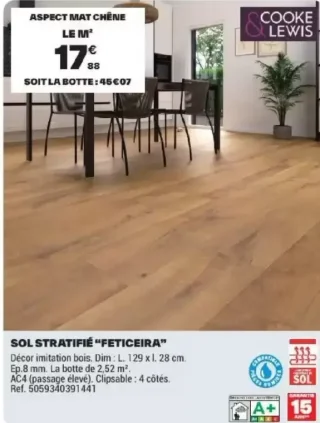 Sol stratifié "Feticeira" Cooke & Lewis