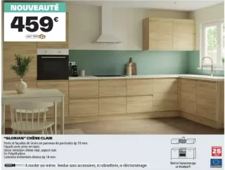 Cuisine "GLORIAN" CHÊNE CLAIR