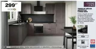 Cuisine complète Cooke & Lewis Basilie décor imitation chêne gris