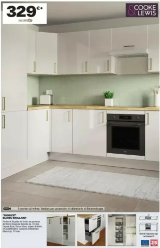 Cuisine Cooke & Lewis "DORICE" blanc brillant