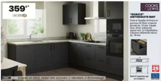 Cuisine complète COOKE & LEWIS "DORICE" ANTHRACITE MAT