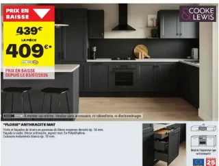 Cuisine "Florie" anthracite mat