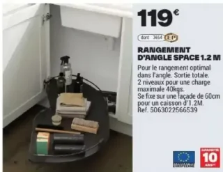 Rangement d'angle space 1.2 M Cooke & Lewis