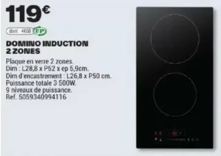 DOMINO INDUCTION 2 ZONES
