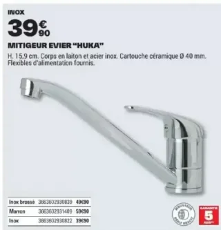 Mitigeur évier "Huka"