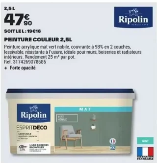 Ripolin Peinture Couleur 2,5L Esprit Déco