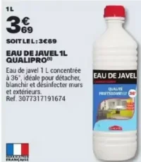 Eau de javel 1L Qualipro