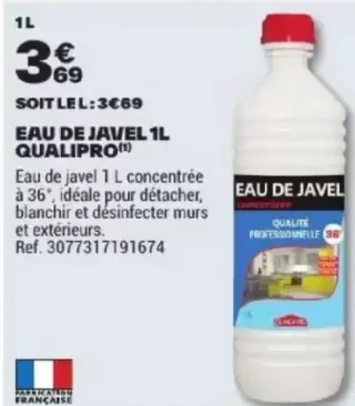 Eau de javel 1L Qualipro