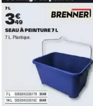 Seau à peinture Brenner 7 L