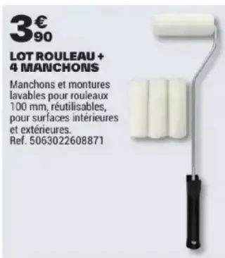 Lot rouleau + 4 manchons