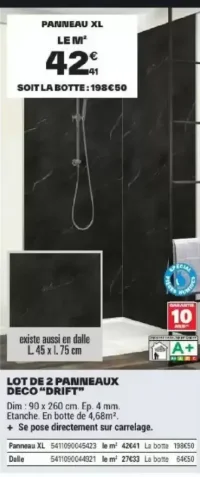Panneau XL Lot de 2 panneaux deco "Drift"