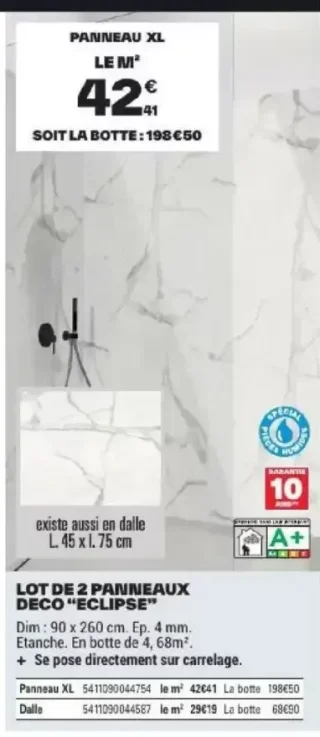 Panneau XL Lot de 2 panneaux deco "Eclipse"