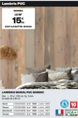 LAMBRIS MURAL PVC NORDIC