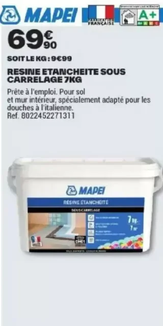MAPEI Résine Étanchéité Sous Carrelage 7 kg