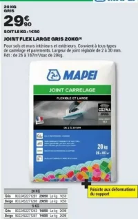 MAPEI Joint Flex Large Gris 20kg