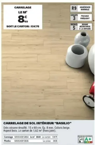 Carrelage de sol intérieur "Basilio"