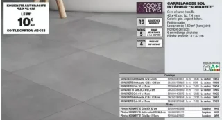 Carrelage de sol intérieur "KONKRETE"