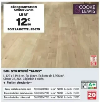 Sol stratifié "Jaco" Cooke & Lewis