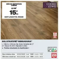 Sol stratifié "Herradura" Cooke & Lewis