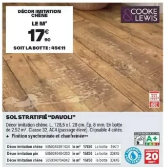 Sol stratifié "Davoli" Cooke & Lewis