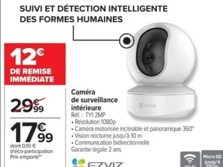 Caméra de surveillance intérieure EZVIZ TY1 2MP
