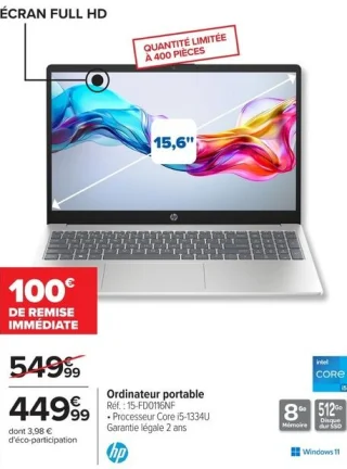 Ordinateur portable HP 15-FD0116NF