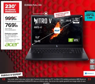 Ordinateur portable Acer Nitro V ANV15-41-R21GR5