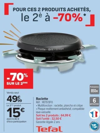 Raclette Tefal RE1513F0